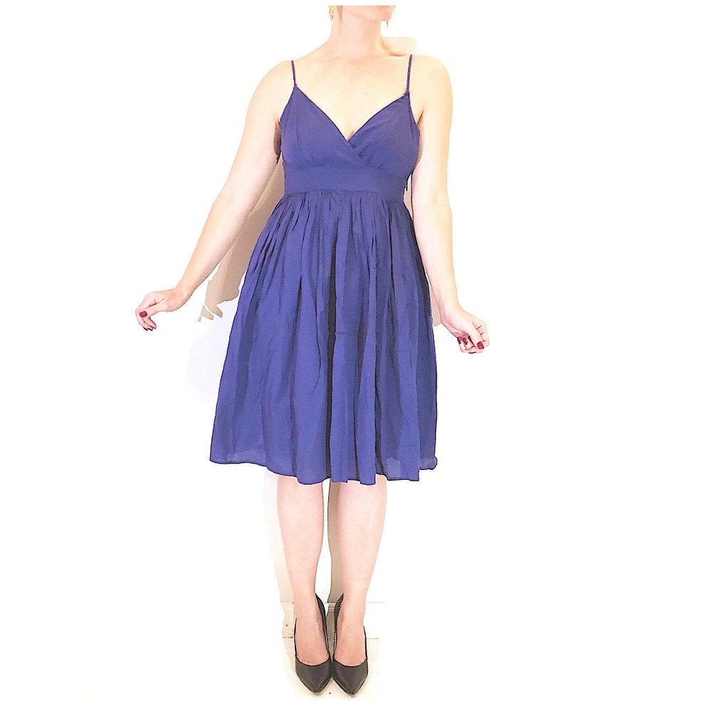 Lace Lined Spaghetti Strap Empire Waist Midi Dress